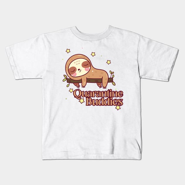 Quarantine Buddies T-shirt Kids T-Shirt by Chichid_Clothes